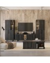 Vetrina credenza con anta sinistra palissandro nero Zaira 61x49x181h