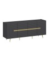 Madia 4 ante antracite Jose particolari oro 180x47x75h