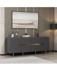Madia 4 ante antracite Jose particolari oro 180x47x75h