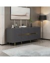 Madia 4 ante antracite Jose particolari oro 180x47x75h