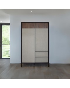 Mobile alto 2 ante e 2 cassetti Anka 106x40x177h colore lava e argilla