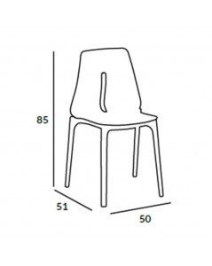 Sedia Polipropilene Oblong colore camel prezzo