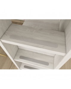 Letto a castello bianco consumato fucsia con armadio e cassetti 1298