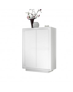 Mobile contenitore 2 ante Tiki 106x40x146h colore bianco opaco