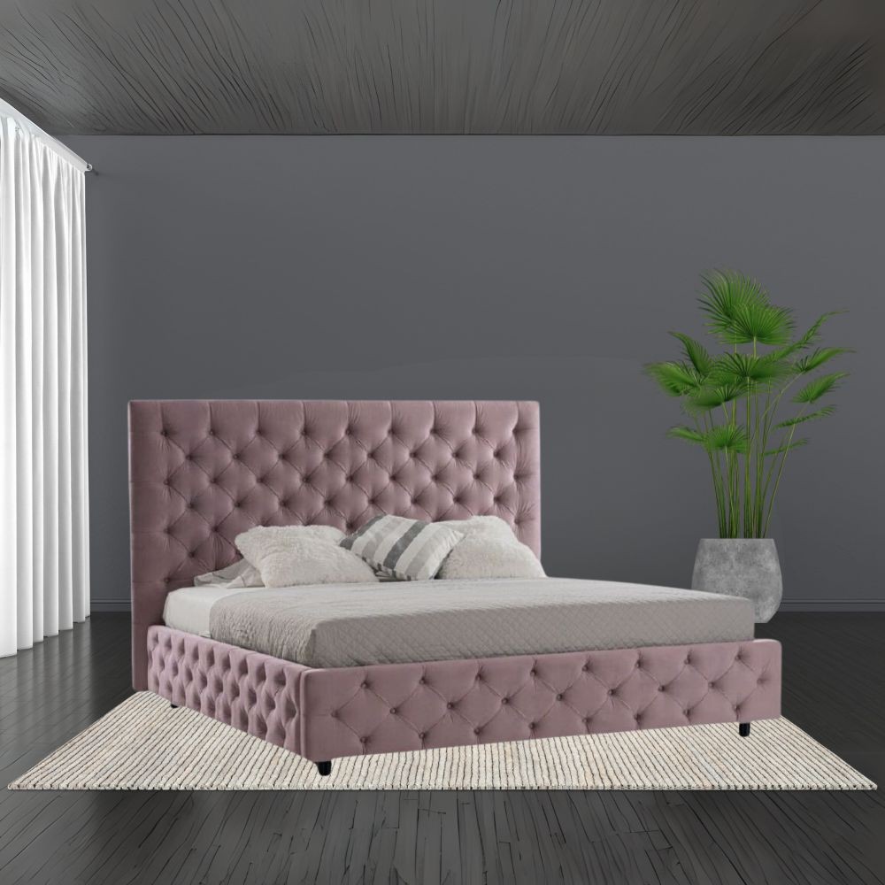 Letto matrimoniale contenitore Sondrio rosa