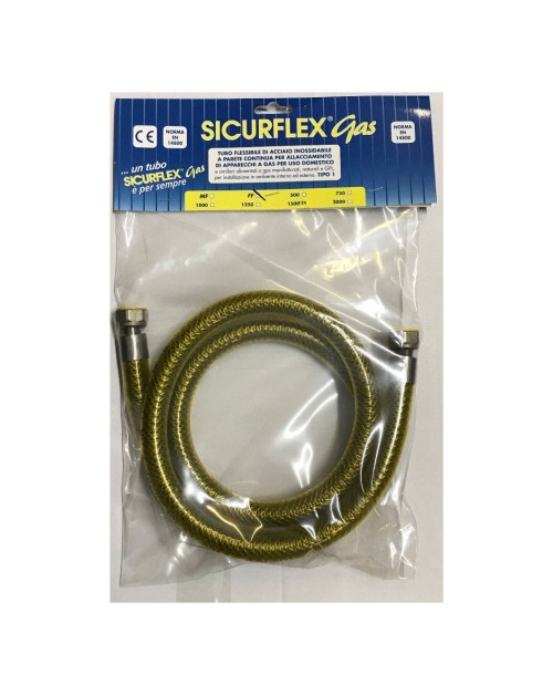 Tubo gas metano e gpl da 2 metri acciaio inox ff ½ X10134