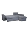 Divano con penisola contenitore reversibile grigio cenere Olymp-M Enjoy23