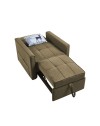 Poltrona con letto estraibile Magico colore tortora