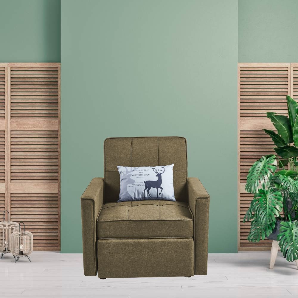 Poltrona con letto estraibile Magico colore tortora