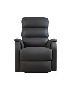 Poltrona Relax Manuale con 8 Punti di Massaggio Futura Ecopelle Grigio