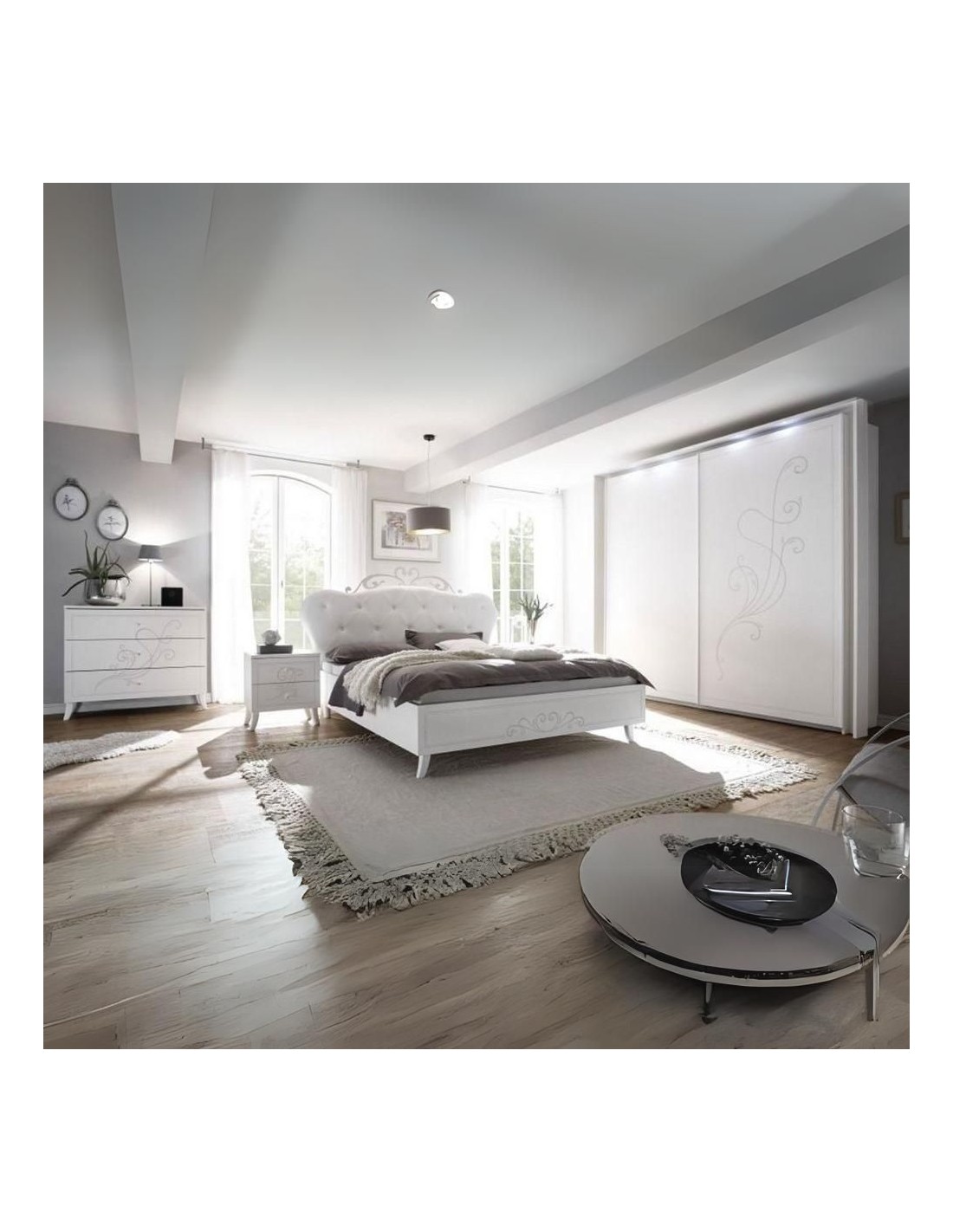 Camera da letto Pamuk colore bianco opaco