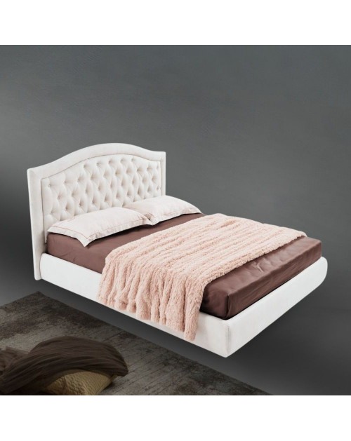 Letto matrimoniale contenitore Flatia bianco