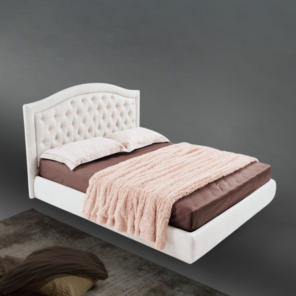 Letto matrimoniale contenitore Flatia bianco