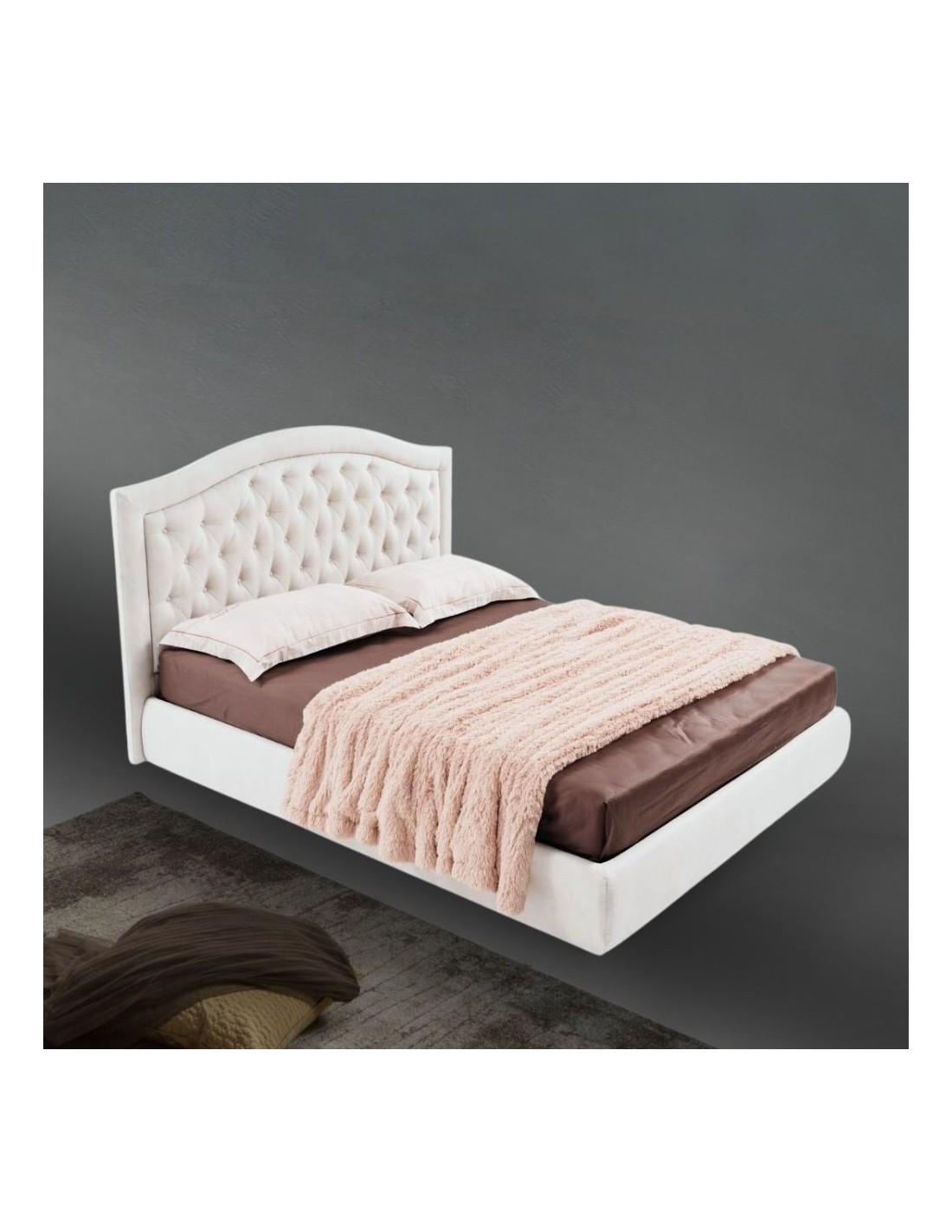 Letto matrimoniale contenitore Flatia bianco