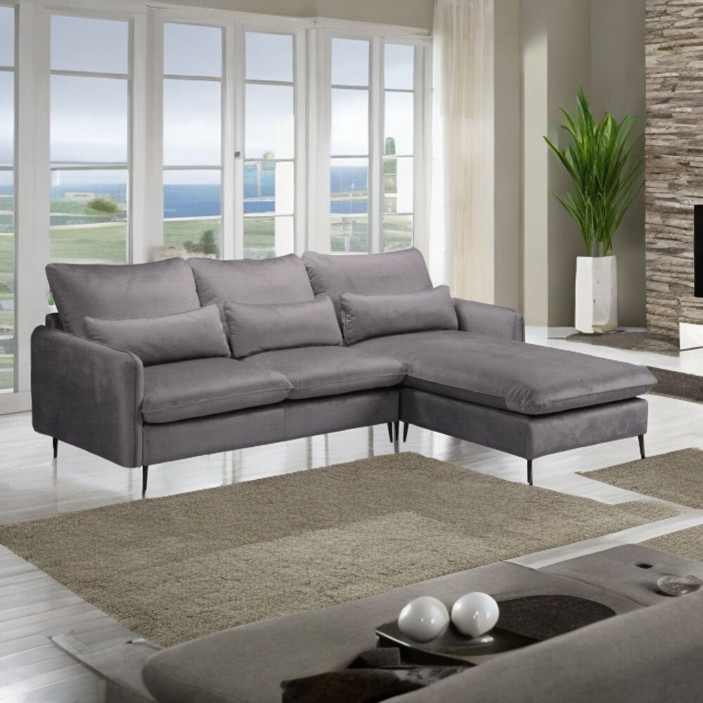 Divano con penisola Ronda Corner colore grigio