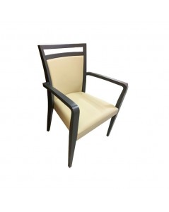 Poltrona in Legno Ecopelle Alpha Colore Beige Prezzo