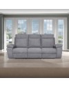 Divano 3 posti 2 recliner manuali Milano grigio