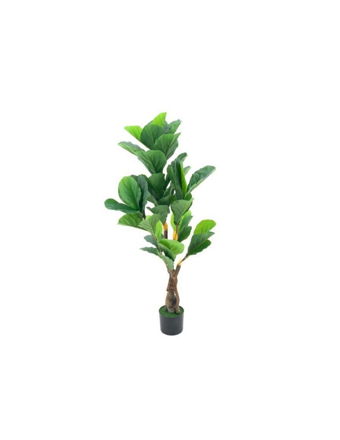 Pianta artificiale Ficus Pandurata 125h 43 foglie con vaso