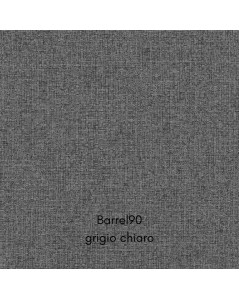 Divano angolare destro Julie Barrel90 con letto estraibile grigio chiaro 297x206x79