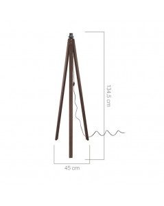 Lampada da Terra Treppiede Noce con Paralume Tripod Bianco Prezzo
