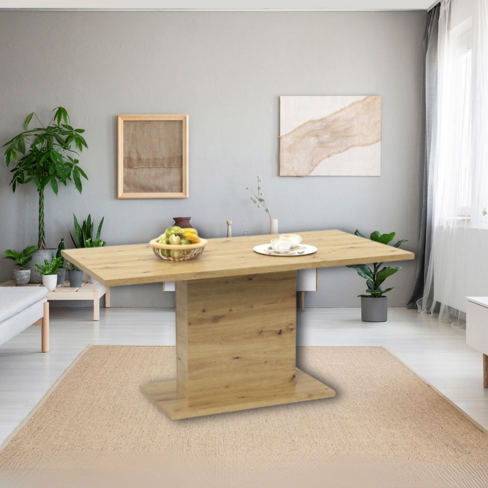 Tavolo rettangolare Follow162 160x80x76h colore rovere