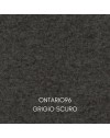 Divano con funzione letto e penisola contenitore destra Denver grigio scuro tessuto Ontario96