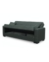 Divano 3 posti funzione letto contenitore NewMalpensa in tessuto verde oliva 225x88x94h