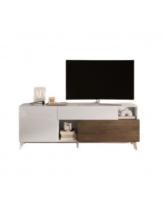 Mobile Porta Tv Marion 180x42x67h bianco lucido e mercure prezzo