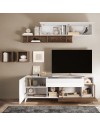 Mobile porta Tv Marion 180x42x67h colore bianco lucido e mercure