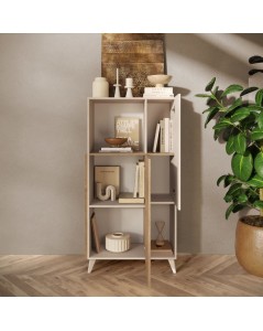 Mobile Contenitore Alto Marion 81x42x154h Colore Cashmere e Cadiz