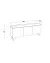 Mobile porta Tv 3 ante Polan 181x42x72h colore bronzo e mercure
