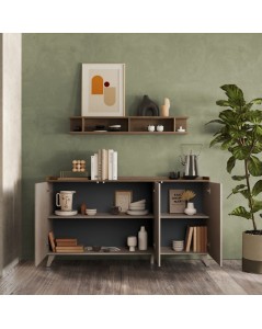 Madia 3 Ante Polan 181x42x99h Colore Bronzo Mercure Prezzo