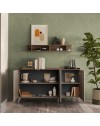 Madia 3 ante Polan 181x42x99h colore bronzo mercure