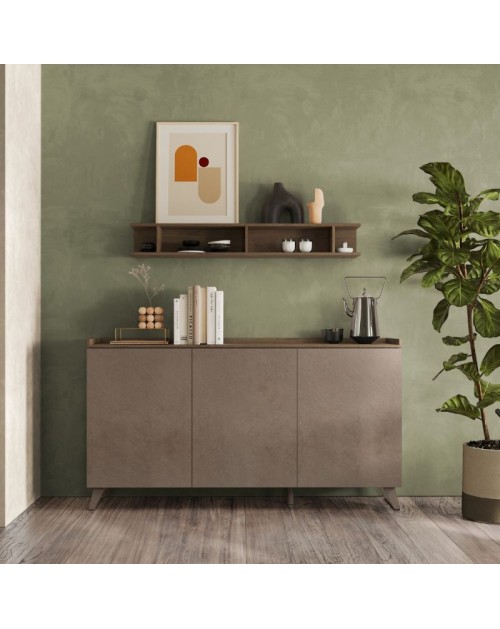 Madia 3 ante Polan 181x42x99h colore bronzo mercure