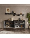 Madia 4 ante Polan 241x42x99h colore ardesia piombo