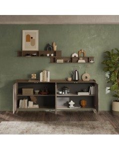 Madia 4 ante Polan 241x42x99h colore bronzo mercure