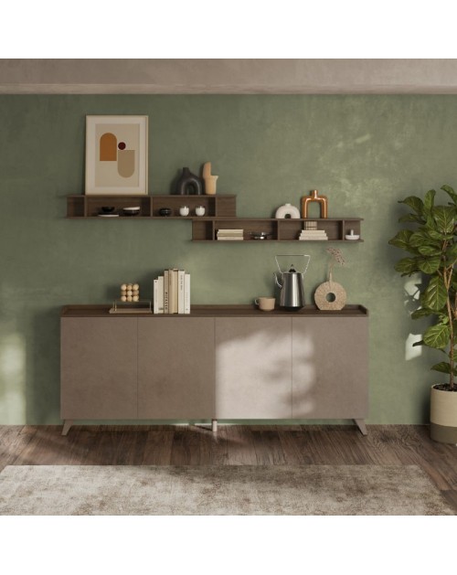 Madia 4 ante Polan 241x42x99h colore bronzo mercure