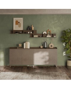 Madia 4 ante Polan 241x42x99h colore bronzo mercure