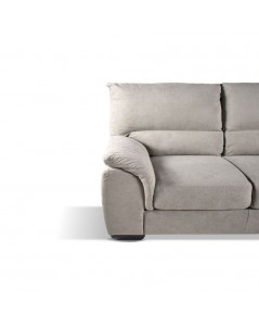 Divano 3 Posti Atene in Tessuto Queen 198x90x100h Colore Taupe