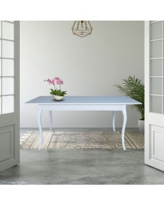 Tavolo Rettangolare Allungabile Liberty 140x85x76h Bianco Frassinato