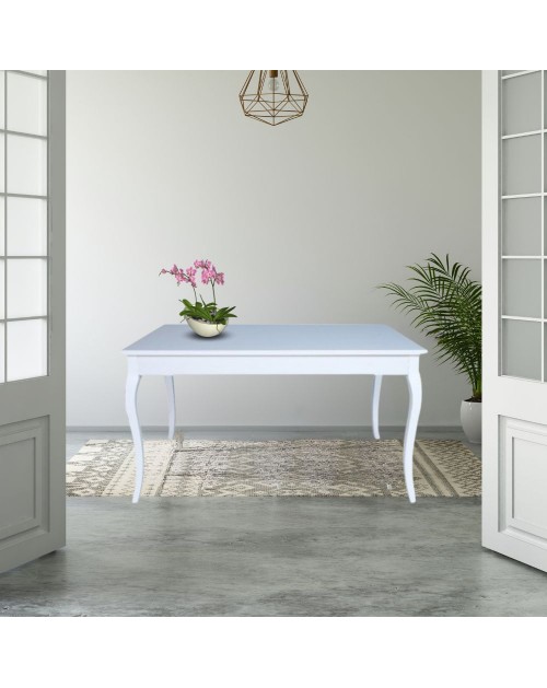 Tavolo rettangolare allungabile Liberty 140x85x76h colore bianco frassinato