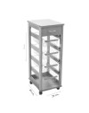 Carrello da cucina salvaspazio 4 cestini estraibili ed un cassetto Vesuvio colore bianco