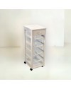 Carrello da cucina salvaspazio 4 cestini estraibili ed un cassetto Vesuvio colore bianco