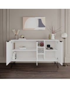 Madia 3 Ante Clara 142x35,5x83h Colore Bianco Prezzo