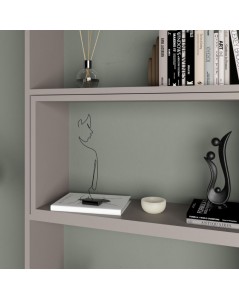 Libreria Estensibile Angolare Wish 72x22x200h Colore Tortora