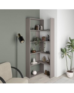 Libreria Estensibile Angolare Wish 72x22x200h Colore Tortora