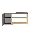 Scarpiera panca Fiona 104.6x37.5x47.2 colore rovere antracite