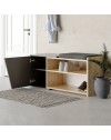 Scarpiera panca Fiona 104.6x37.5x47.2 colore rovere antracite