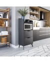 Mobile multiuso con cassetti Gorki colore antracite