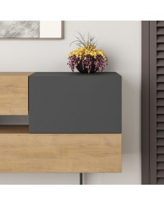 Madia rovere e antracite 2 ante e 2 cassetti Eros 145x40x82h